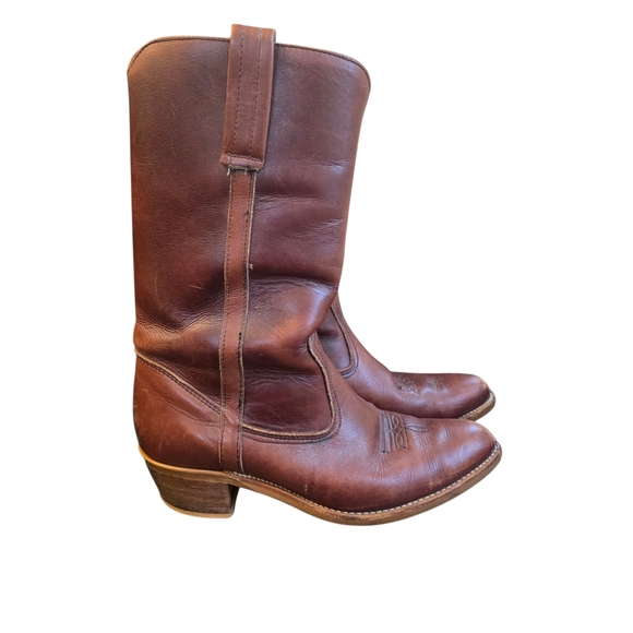 Brown Leather Cowboy Boots - Picture 8 of 13